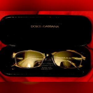 Preowned Dolce Gabbana Eyeglasses cream on brown